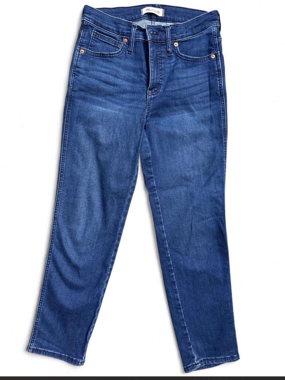 Madewell Mid-rise Stovepipe Jeans in Deep Indigo Wash